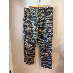 Valken Tactical Cargo Pants Mens XL Tiger Stripe Camo Ripstop Military Style